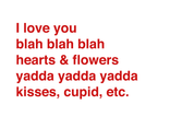 I love you etc.