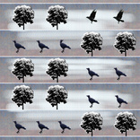 crow pattern pink