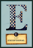 E is for Exceptional - Blue