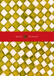 BEST WISHES pattern green