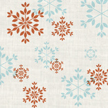 Snowflakes (blue & russet)