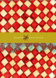 HAPPY HOLIDAYS patternRED