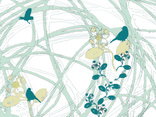 bird & blooms green