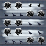 crow pattern black