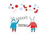 merry christmas rabbits
