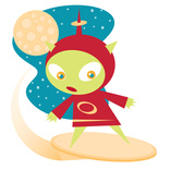 Alien Surfer Girl