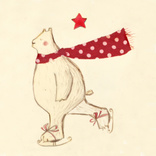 ice skating polar bear
