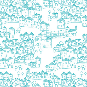 houses teal 
