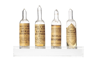 Ampoules of vaccine, 1915.