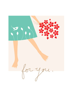 girl & flowers