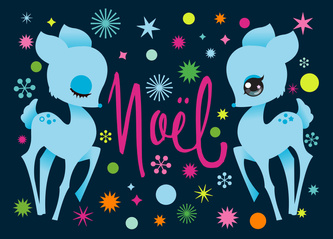 noel deer blue