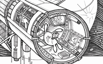 bunnies in space close