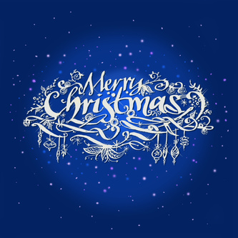 Blue Merry Christmas