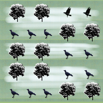crow pattern green