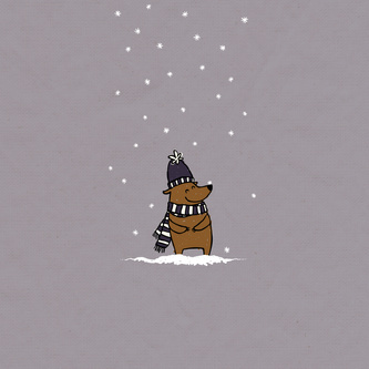 bear with snowflake