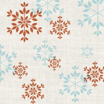 Snowflakes (blue & russet)