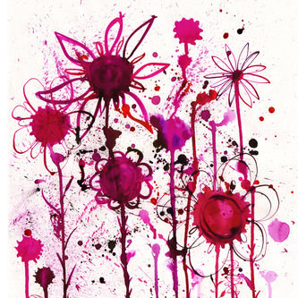 Inky Flowers