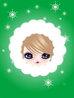 Xmas Girl Green