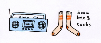 Boom Box and Socks