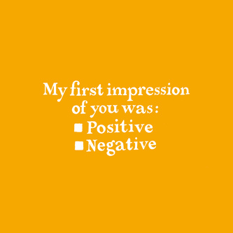 First impression