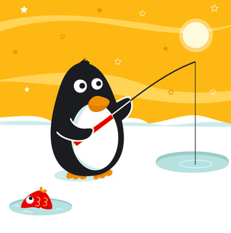 penguin fishing