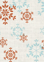 Snowflakes (blue & russet)