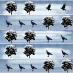 crow pattern blue