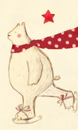 ice skating polar bear