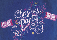 Inky Christmas Party Blue