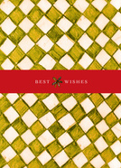 BEST WISHES pattern green