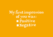 First impression