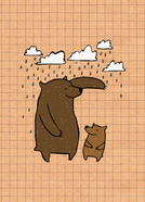 bears in the rain