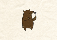 bear with flower