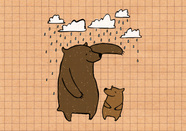 bears in the rain