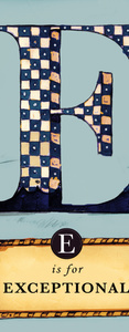 E is for Exceptional - Blue