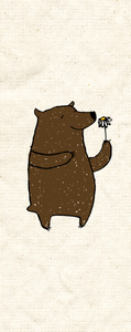 bear with flower
