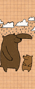 bears in the rain