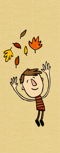 people guy with leafs