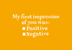 First impression