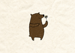bear with flower