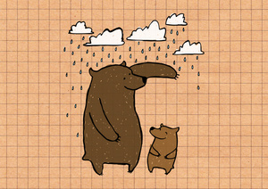 bears in the rain