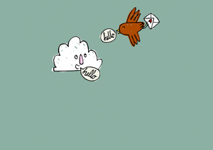 cloud and bird