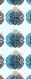 celtic heart blue snake