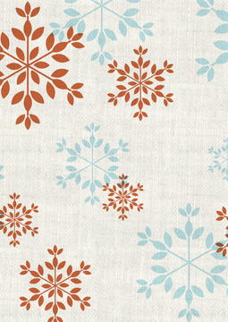 Snowflakes (blue & russet)
