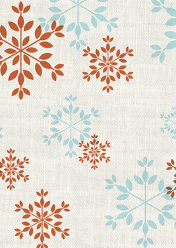 Snowflakes (blue & russet)