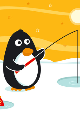 penguin fishing