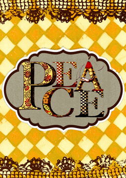 PEACE YELLOW VERTICAL