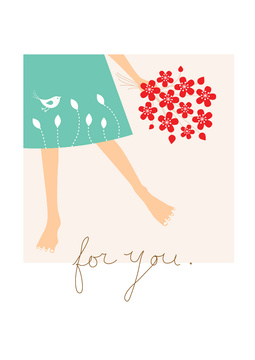 girl & flowers