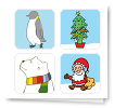 Cute Christmas Chatacters Stickers