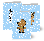 Chocolate Log Greeting Cards